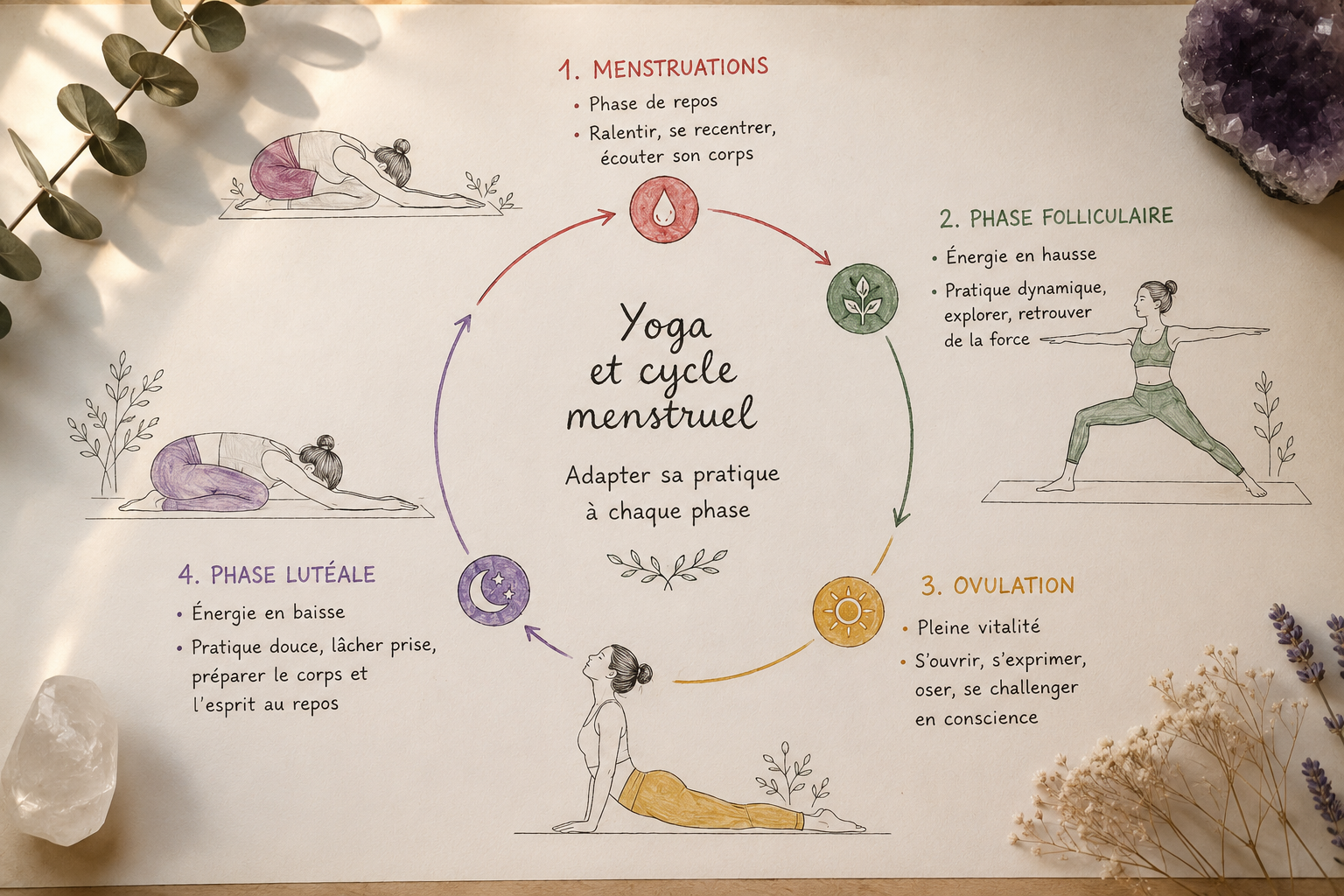 Yoga et cycle menstruel : adapter sa pratique aux différentes phases du cycle